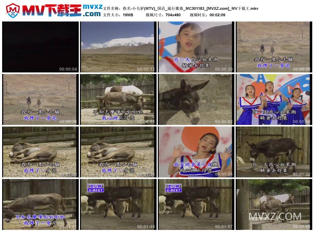 佚名-小毛驴(MTV)_国语_流行歌曲_MC301183